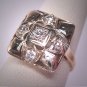 Antique Diamond Wedding Ring Vintage Art Deco .35ct White Gold Engagement Band