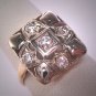 Antique Diamond Wedding Ring Vintage Art Deco .35ct White Gold Engagement Band