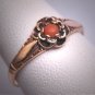 Antique Coral Gold Ring Wedding Band Victorian 19th Century