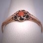 Antique Coral Gold Ring Wedding Band Victorian 19th Century