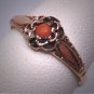 Antique Coral Gold Ring Wedding Band Victorian 19th Century