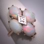 Antique Vintage Australian Opal Diamond Ring Gold Retro Art Deco Wedding