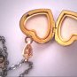 Antique Victorian Locket Enamel Gold Art Nouveau Ornate Rose Gold Floral