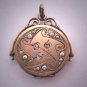 Antique Victorian Rose Gold Locket Seed Pearls Pendant for Necklace c.1890