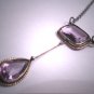 Antique Amethyst Silver Necklace Vintage Art Deco 20's Edwardian