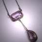 Antique Amethyst Silver Necklace Vintage Art Deco 20's Edwardian
