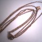 Antique Rose Gold Puffy Heart Necklace Victorian 1800s Peridot Seed Pearl