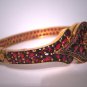 Antique Georgian Victorian Old Cut Bohemian Garnet Bangle Bracelet 1800s