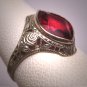 Antique Ruby Ring Vintage Art Deco Wedding White Gold Ostby Barton Titanic