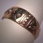 Antique Garnet Seed Pearl Wedding Ring Band Victorian Rose Gold 1800's