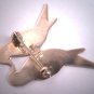 Antique Enamel Love Bird Pin Brooch Blue Bird Wedding c.1940