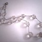 Antique Crystal Pools of Light Necklace Silver Art Deco 1920