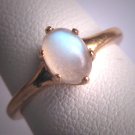 Antique Moonstone Ring Victorian Rose Gold Wedding c.1900 14K
