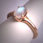 Antique Moonstone Ring Victorian Rose Gold Wedding c.1900 14K