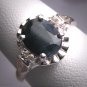 Vintage Sapphire Wedding Ring Estate Art Deco Retro