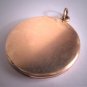 Antique Gold Locket Pendant Ornate Floral Garnet Paste Vintage Victorian c. 1874 Necklace Rose Gold
