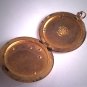 Antique Gold Locket Pendant Ornate Floral Garnet Paste Vintage Victorian c. 1874 Necklace Rose Gold