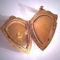 Rare Antique Large Shield Locket Vintage Wedding Pendant Yellow Gold c.1900