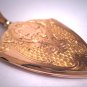 Rare Antique Large Shield Locket Vintage Wedding Pendant Yellow Gold c.1900