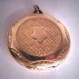 Antique Victorian Gold Locket Shield and Leaf Pendant for Necklace c.1890