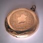 Antique Victorian Gold Locket Shield and Leaf Pendant for Necklace c.1890