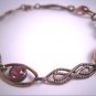 Vintage Pink Sapphire Bracelet Antique Art Deco 1920
