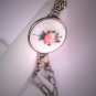 Antique Vintage Guilloche Enamel Bracelet Floral Rose Victorian - Art Deco Style Wedding c.1920