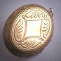 Antique Vintage Egyptian Revival Locket Pendant Necklace Czech Glass 1920