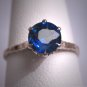 Antique Cut Sapphire Wedding Ring Vintage Art Deco White Gold Filigree Crown