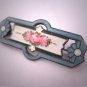 Antique Victorian Guilloche Enamel Floral Pin Brooch Roses Wedding c.1900