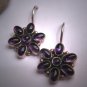 Vintage Amethyst Earrings Victorian Georgian Style