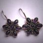 Vintage Amethyst Earrings Victorian Georgian Style