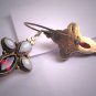 Vintage Australian Opal Garnet Earrings Victorian Georgian Style