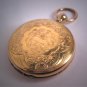 Antique Gold Locket Ornate Chased Engraved Floral Repousse Vintage Victorian Pendant