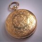 Antique Gold Locket Ornate Chased Engraved Floral Repousse Vintage Victorian Pendant