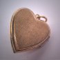 Antique Victorian Ruby Locket Mother of Pearl Gold Pendant Vintage Heart 1920 Puffy Heart