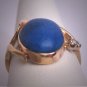 Antique Vintage Lapis Diamond Ring Art Nouveau Estate Wedding