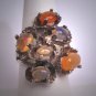 Vintage Moonstone Opal Ring Antique Retro Modernist 50s Silver