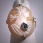 Antique Cameo Ring Vintage Art Nouveau Deco Filigree 1920