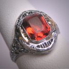 Antique Citrine Ring Art Deco Wedding Filigree 1920s Engagement