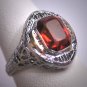Antique Citrine Ring Art Deco Wedding Filigree 1920s Engagement