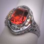 Antique Citrine Ring Art Deco Wedding Filigree 1920s Engagement