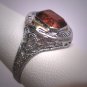 Antique Citrine Ring Art Deco Wedding Filigree 1920s Engagement