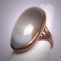 Antique Large Moonstone Agate Ring Victorian Gold Wedding 1880