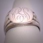 Antique Silver Signet Ring Vintage Victorian Art Deco c.1900 Wedding Band