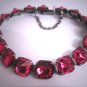 Antique Art Deco Ruby French Paste Bracelet Vintage 1920s