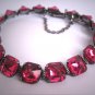 Antique Art Deco Ruby French Paste Bracelet Vintage 1920s