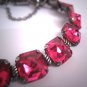 Antique Art Deco Ruby French Paste Bracelet Vintage 1920s