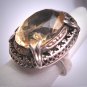 Antique Victorian Citrine Ring Vintage Wedding Art Deco 1890 Arts Crafts