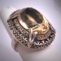 Antique Victorian Citrine Ring Vintage Wedding Art Deco 1890 Arts Crafts